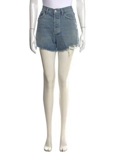 Pre-owned Agolde Mini Shorts In Blue