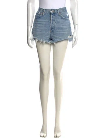 Pre-owned Agolde Mini Shorts In Blue