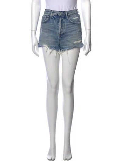 Pre-owned Agolde Mini Shorts In Blue