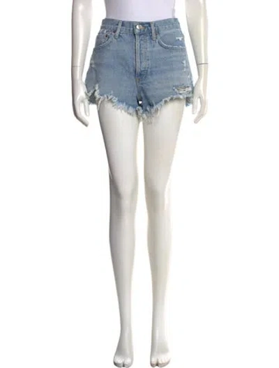 Pre-owned Agolde Mini Shorts In Blue