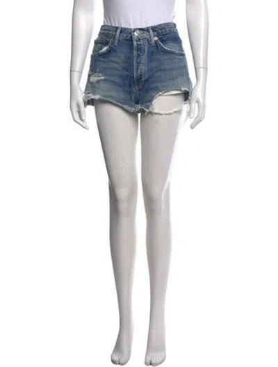 Pre-owned Agolde Mini Shorts In Blue