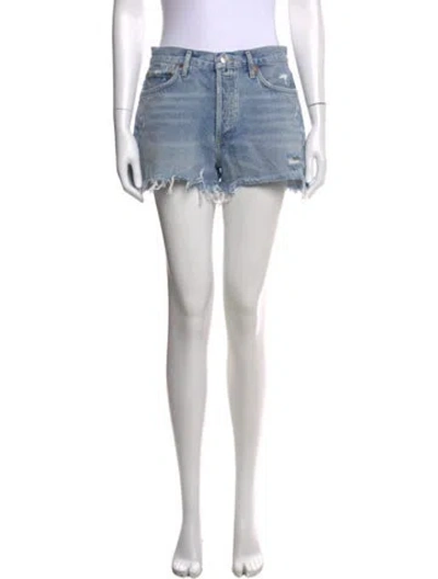 Pre-owned Agolde Mini Shorts In Blue