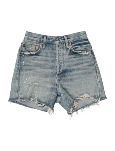Pre-owned Agolde Mini Shorts In Blue