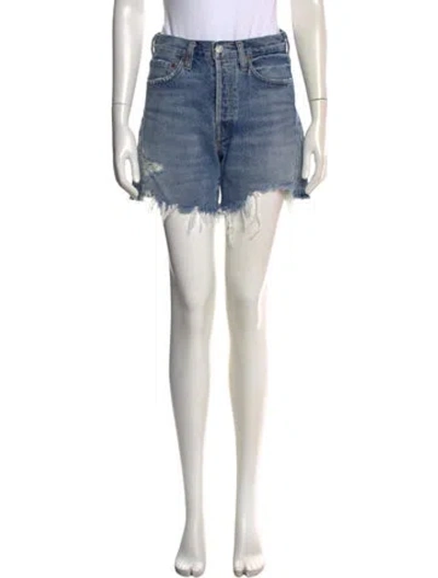 Pre-owned Agolde Mini Shorts In Blue