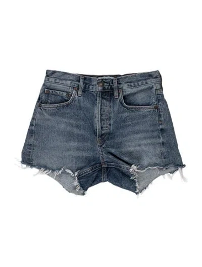 Pre-owned Agolde Mini Shorts In Blue