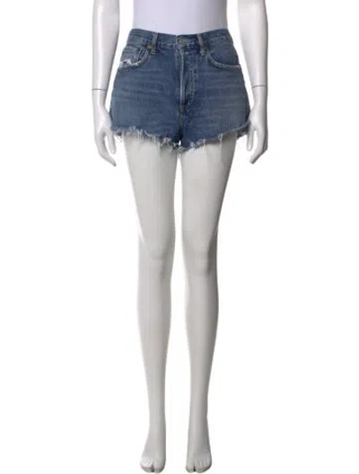 Pre-owned Agolde Mini Shorts In Blue