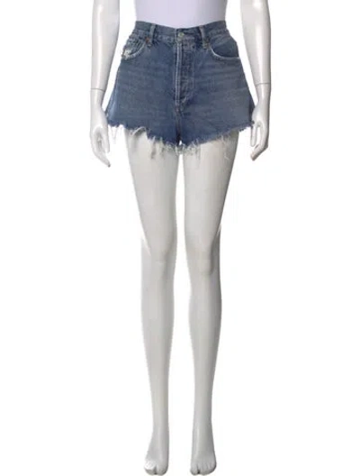 Pre-owned Agolde Mini Shorts In Blue