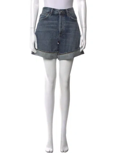 Pre-owned Agolde Mini Shorts In Blue