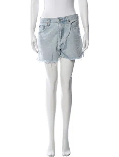 Pre-owned Agolde Mini Shorts In Blue