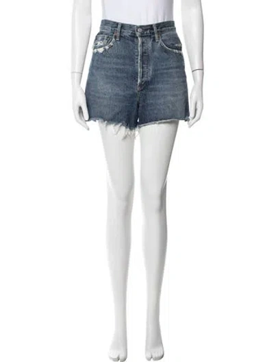 Pre-owned Agolde Mini Shorts In Blue