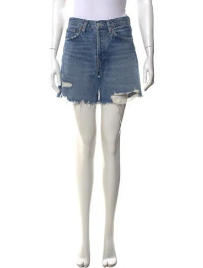 Pre-owned Agolde Mini Shorts In Blue
