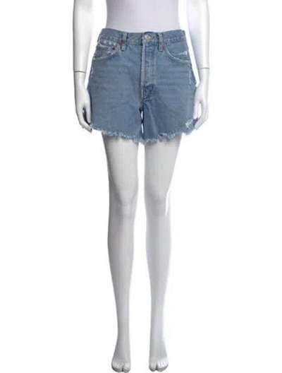 Pre-owned Agolde Mini Shorts In Blue
