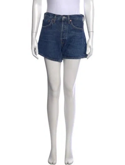 Pre-owned Agolde Mini Shorts In Blue