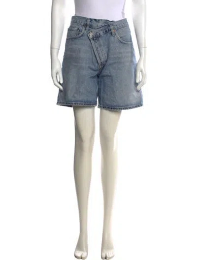 Pre-owned Agolde Mini Shorts In Blue