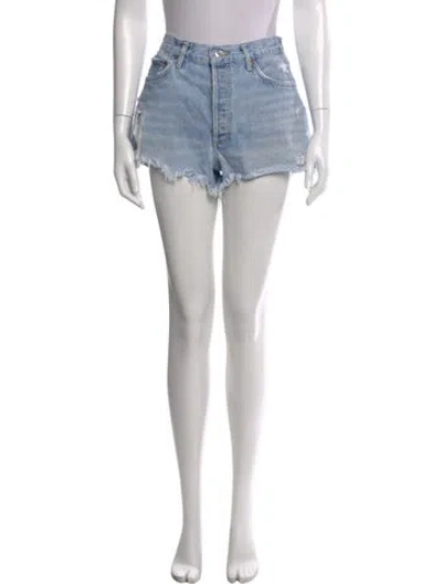 Pre-owned Agolde Mini Shorts In Blue