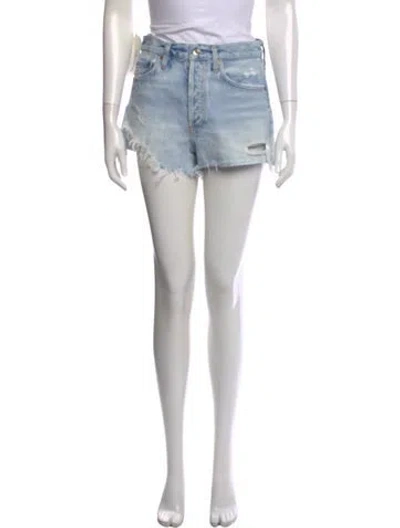Pre-owned Agolde Mini Shorts In Blue