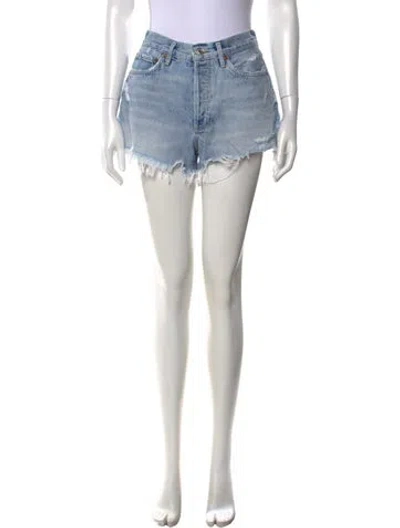 Pre-owned Agolde Mini Shorts In Blue