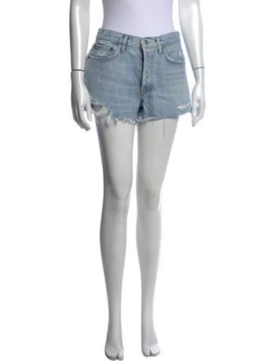 Pre-owned Agolde Mini Shorts In Blue