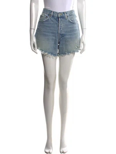 Pre-owned Agolde Mini Shorts In Blue