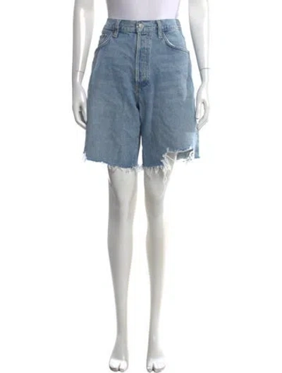 Pre-owned Agolde Mini Shorts In Blue