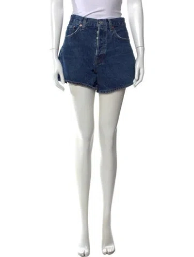 Pre-owned Agolde Mini Shorts In Blue