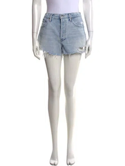 Pre-owned Agolde Mini Shorts In Blue