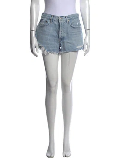 Pre-owned Agolde Mini Shorts In Blue