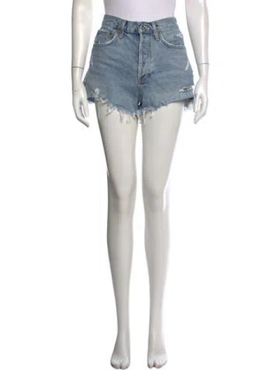 Pre-owned Agolde Mini Shorts In Blue
