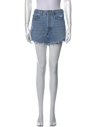 Pre-owned Agolde Mini Shorts In Blue