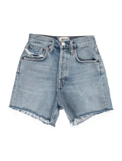 Pre-owned Agolde Mini Shorts In Blue