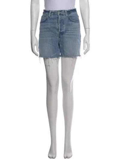 Pre-owned Agolde Mini Shorts In Blue