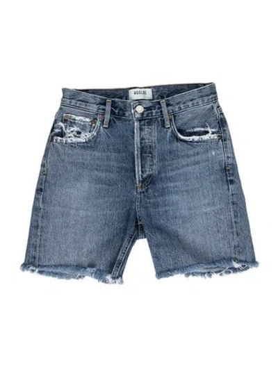Pre-owned Agolde Mini Shorts In Blue