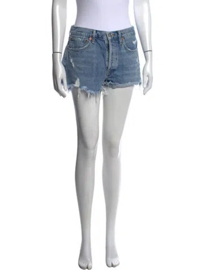 Pre-owned Agolde Mini Shorts In Blue