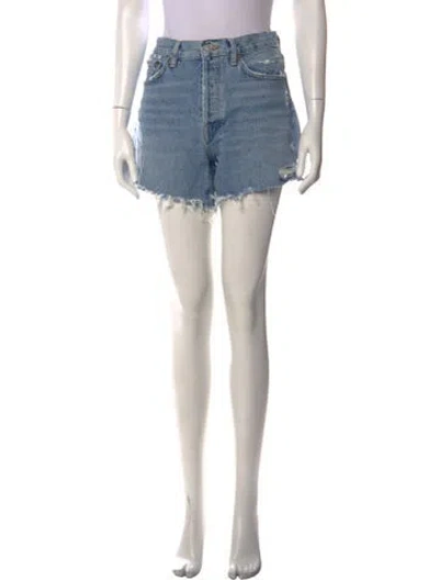 Pre-owned Agolde Mini Shorts In Blue