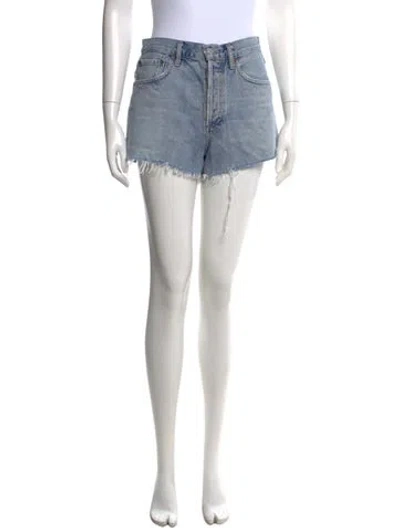 Pre-owned Agolde Mini Shorts In Blue