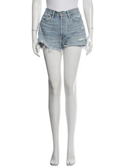 Pre-owned Agolde Mini Shorts In Blue