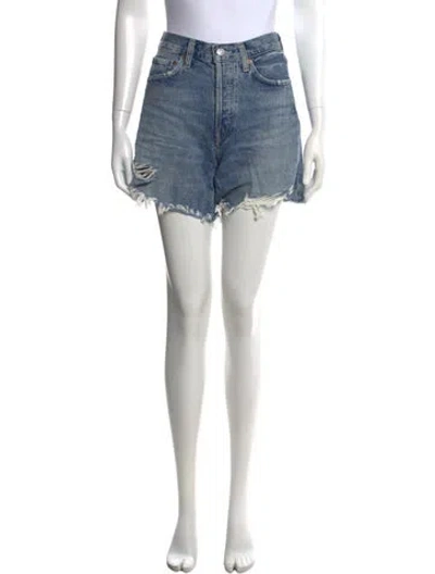 Pre-owned Agolde Mini Shorts In Blue