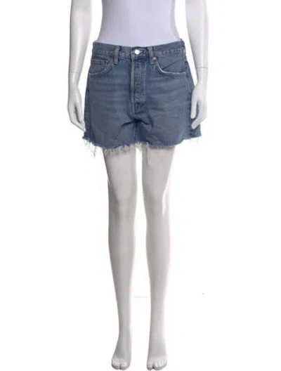 Pre-owned Agolde Mini Shorts In Blue