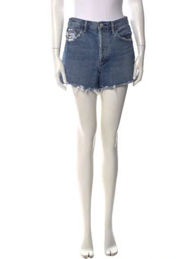 Pre-owned Agolde Mini Shorts In Blue