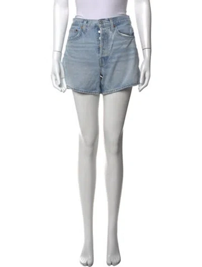 Pre-owned Agolde Mini Shorts In Blue