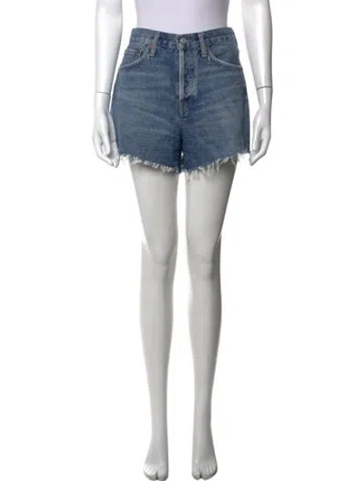 Pre-owned Agolde Mini Shorts In Blue
