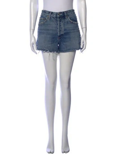 Pre-owned Agolde Mini Shorts In Blue