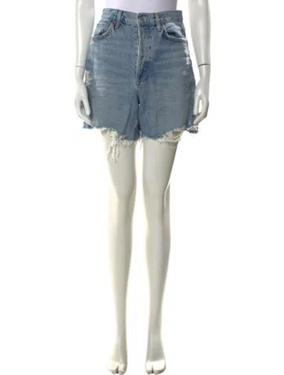 Pre-owned Agolde Mini Shorts In Blue