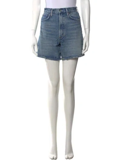 Pre-owned Agolde Mini Shorts In Blue