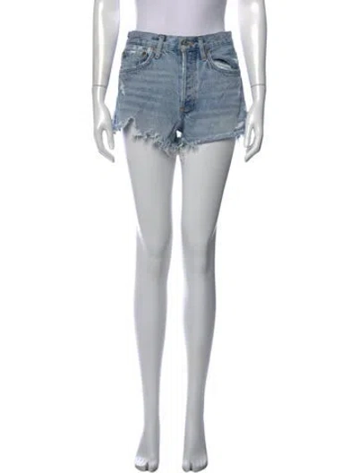 Pre-owned Agolde Mini Shorts In Blue