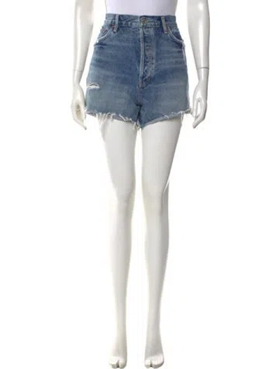 Pre-owned Agolde Mini Shorts In Blue