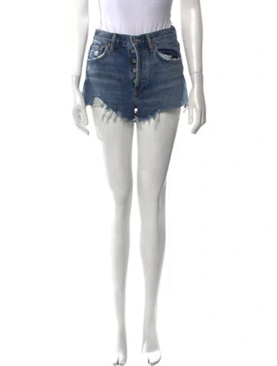 Pre-owned Agolde Mini Shorts In Blue
