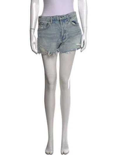 Pre-owned Agolde Mini Shorts In Blue