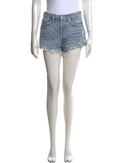 Pre-owned Agolde Mini Shorts In Blue