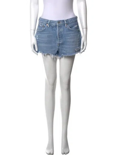 Pre-owned Agolde Mini Shorts In Blue